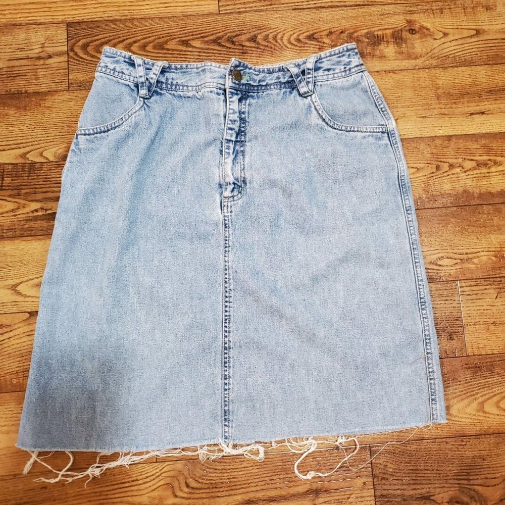 J. Jill Acid Wash Denim Knee Length